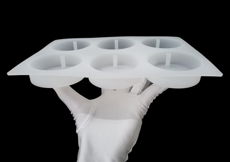 Fuehbur Six-3-inch-Circle with Pillars Car Freshies Mold with Holes - Epoxy Resin - Soap Silicone Mould -【Diameter: 3 inches】, Thickness: 3mm, Weight: 9.17 oz - Image 5